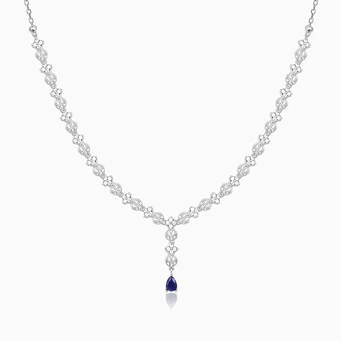 women luxury designer necklaces -Silver Square Opulence Necklace