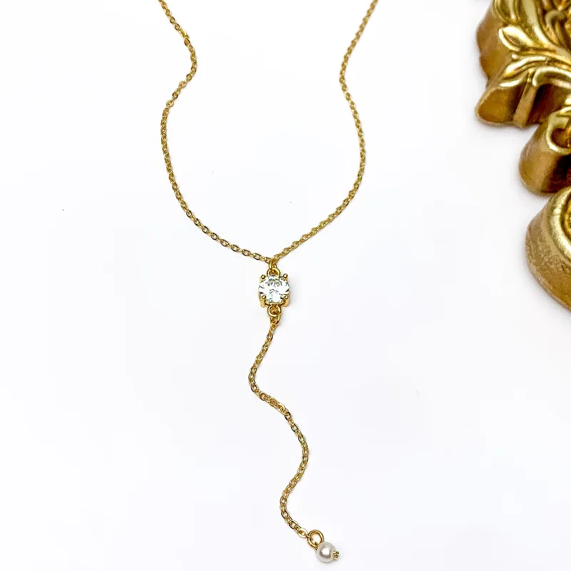 women engagement necklaces -Kinsey Designs | Logan Lariat Necklace with CZ Crystal Pendant