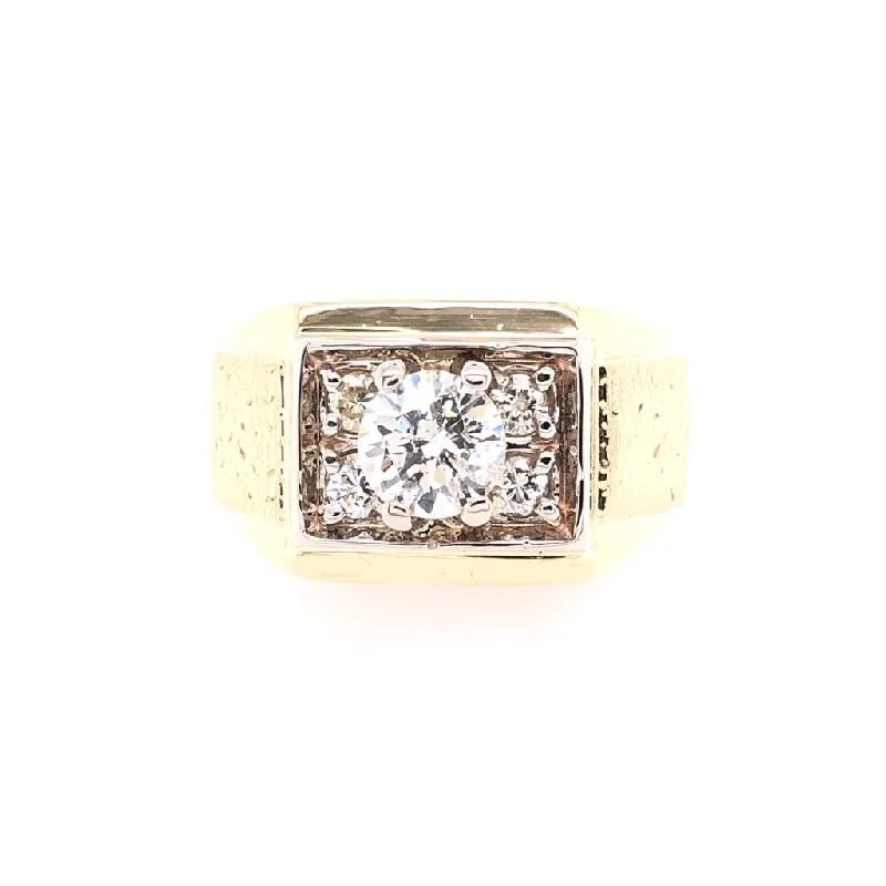 women heirloom engagement rings -Estate Gents Diamond Ring