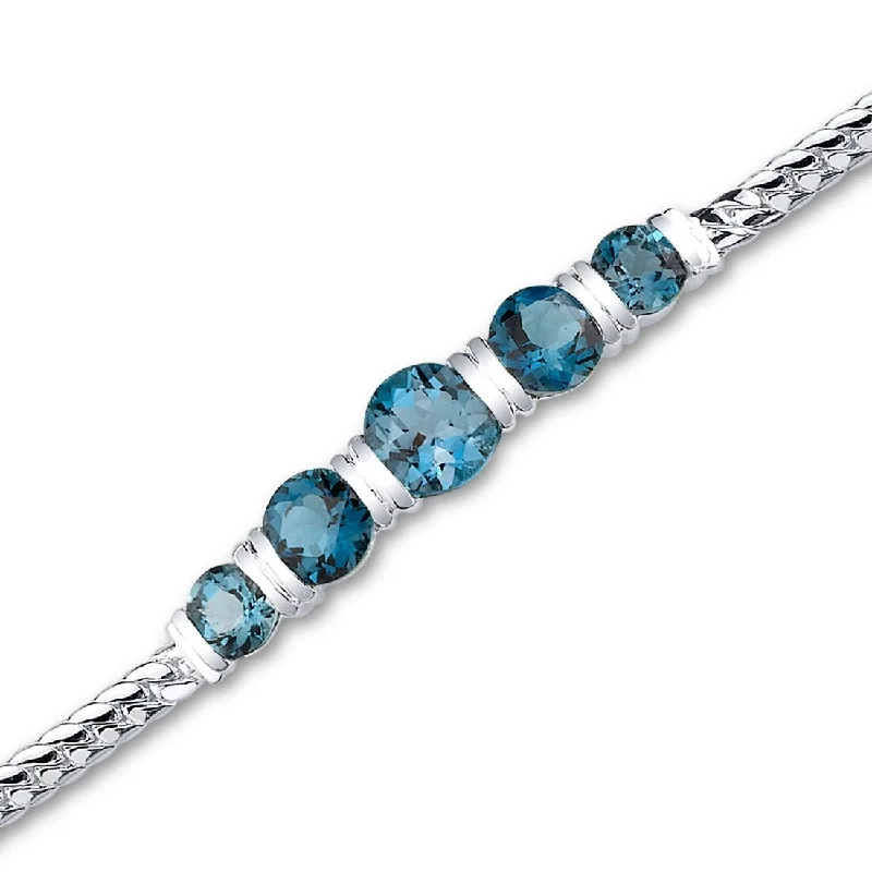 women bridal bracelets -5 ct Topaz Tennis Bracelet in Sterling Silver