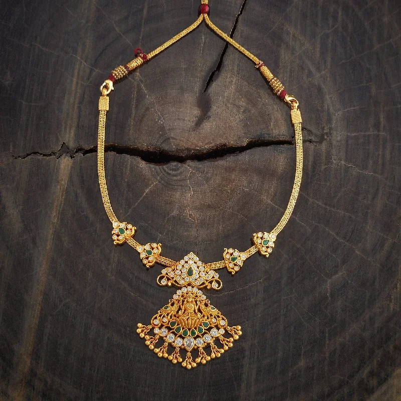 women luxury gold necklaces -Silver Temple Necklace 181852