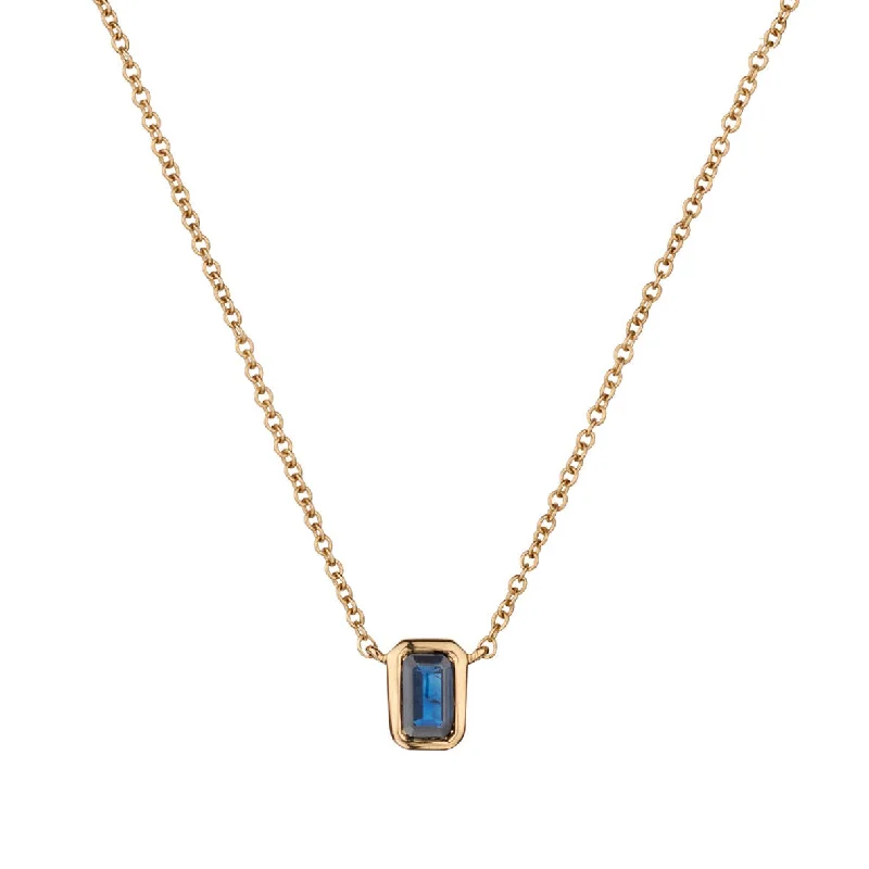 women high-quality necklaces -BLUE SAPPHIRE NECKLACE