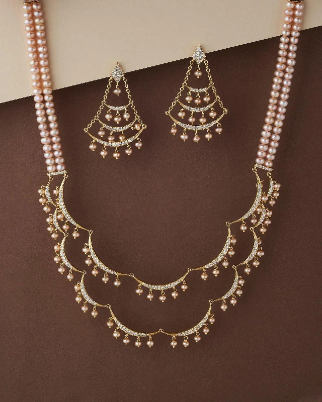 women eco-friendly necklaces -Trendy Vintage Pearl Necklace Set