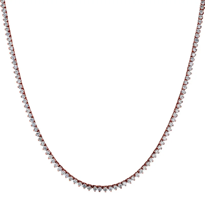 women luxury necklaces -3 CLAW DIAMOND TENNIS NECKLACE