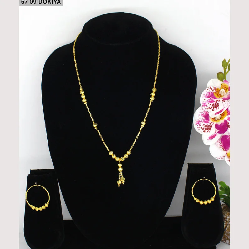 women bridal necklaces -Mahavir Dye Gold Dokiya Necklace Set