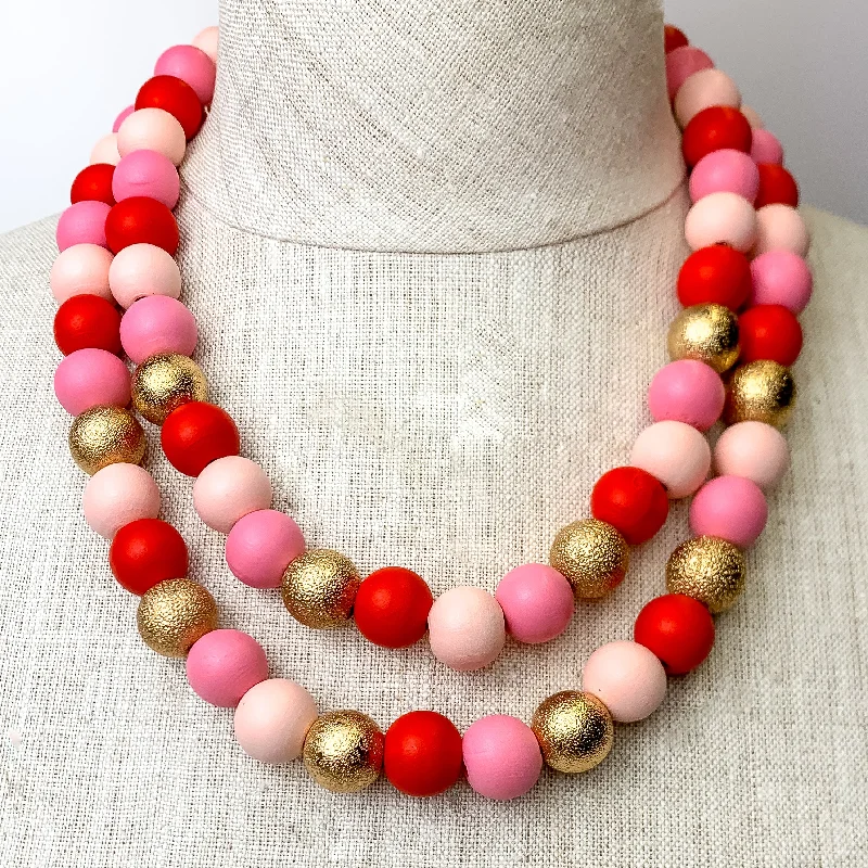 women layered necklaces -Feels Like Love Multi Strand Necklace