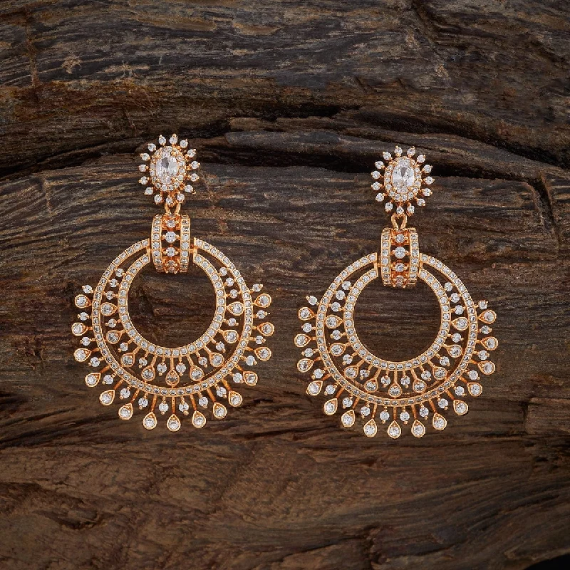 women trendy gold earrings -Zircon Earring 180275