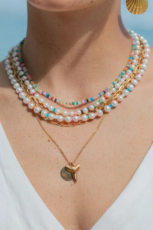 women layered necklaces -Sale - Rainbow Mixed Opal Necklace - Kalei