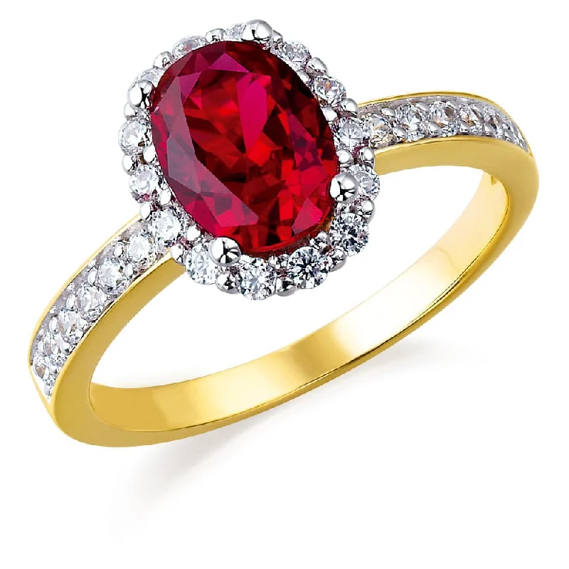 women zircon rings -Tru-Ruby Cincature Ring