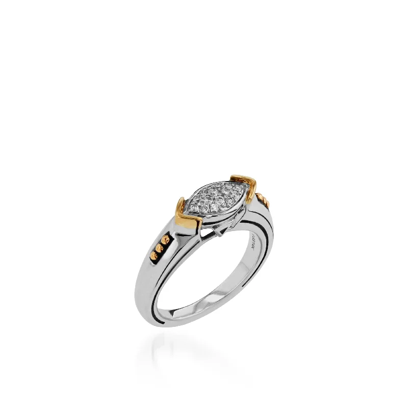 women heart-cut engagement rings -Elixir Small Stack Pave Diamond Ring