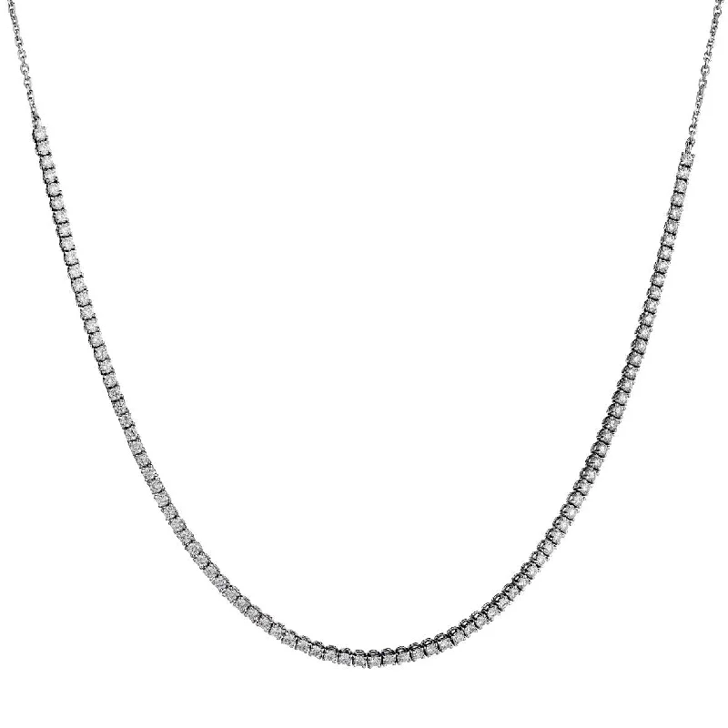 women sapphire necklaces -DIAMOND TENNIS NECKLACE