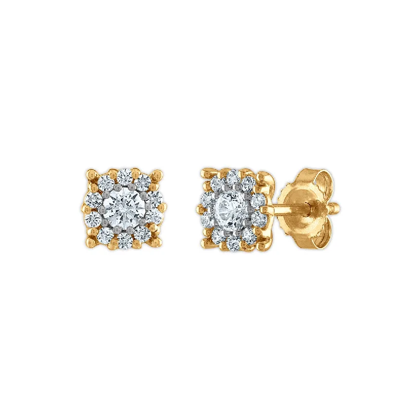 women chic stud earrings -Red Hot Deal 1/2 CTW Lab Grown Diamond Earrings in 10KT Gold