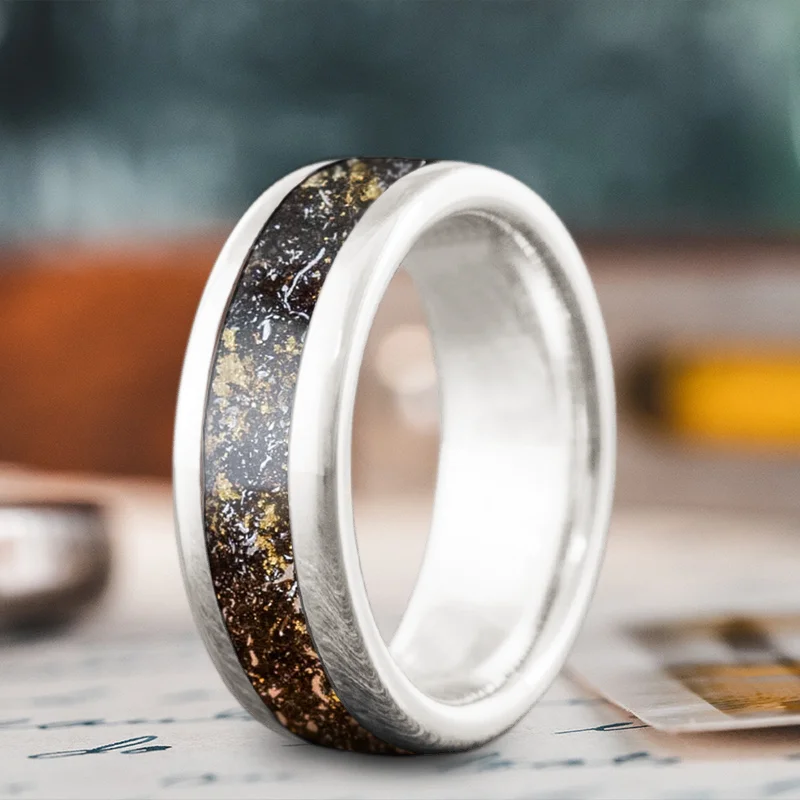 women stackable wedding rings -Custom Design - Single Inlay Ring uHE7Ga6eWGxhRwyKzsQdDUN3