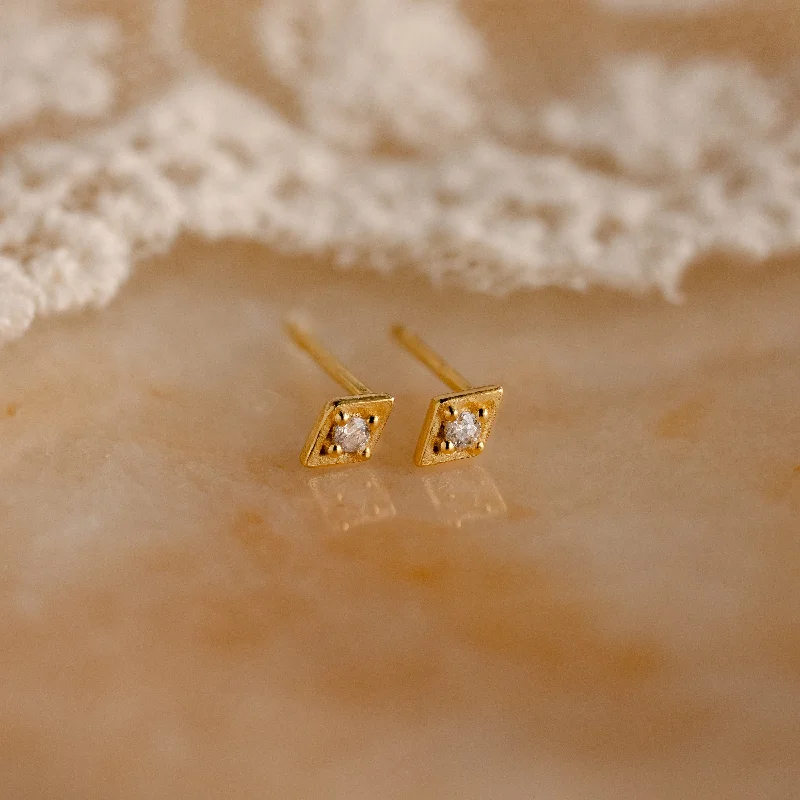 women handcrafted earrings -Ericka Diamond Studs