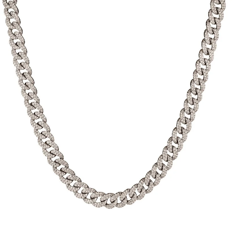 women opal necklaces -DIAMOND CURB LINK NECKLACE