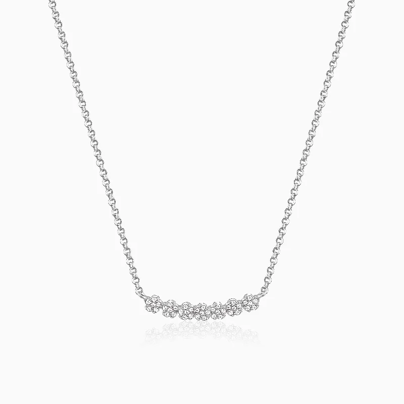 women vintage necklaces -Anushka Sharma Silver Blooming Flower Necklace