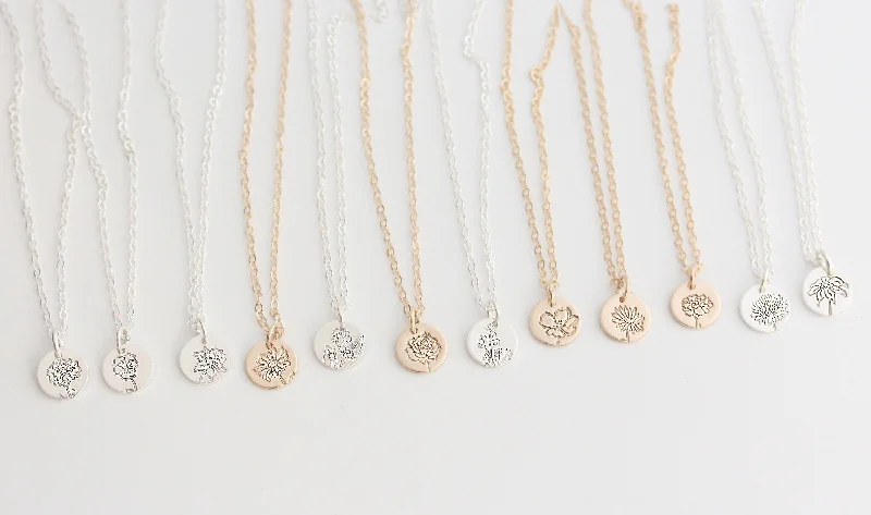 women diamond necklaces -tiny blooms necklace {silver + gold}