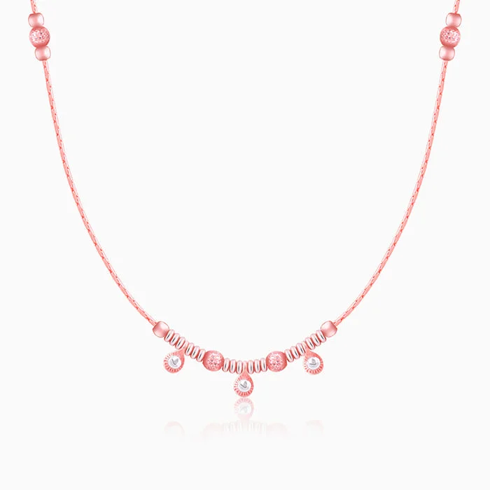 women affordable necklaces -Rose Gold Elegant Charm Necklace