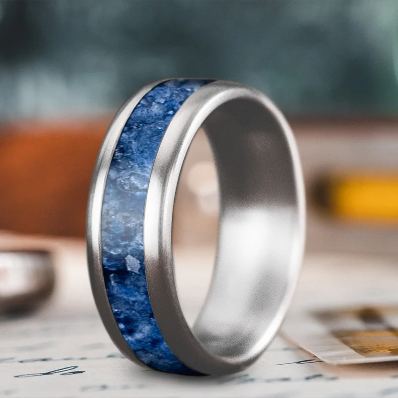 women unique gemstone rings -Custom Design - Single Inlay Ring DiskjaPFuHP7G-MpngR4akuI