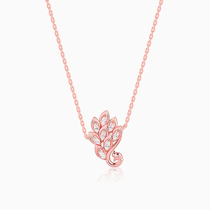 women gold necklaces -Rose Gold Nemali Necklace