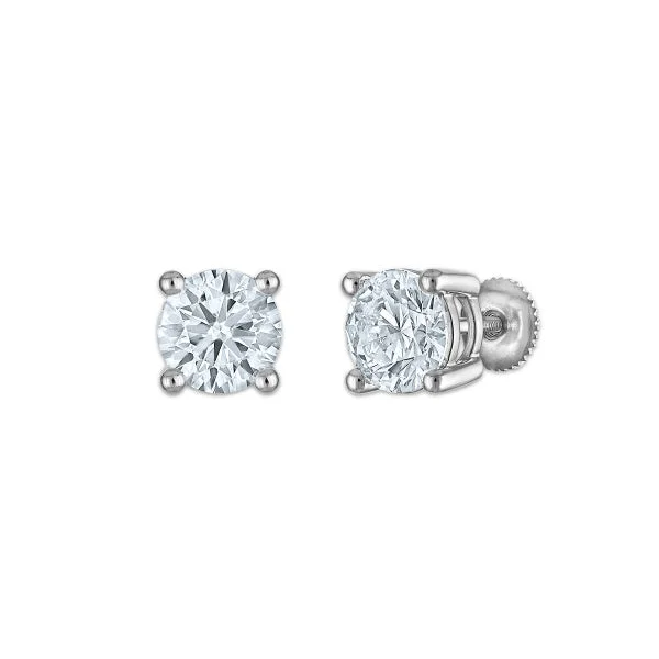 women vintage earrings -EcoLove 4 CTW Lab Grown Diamond Stud Earrings in 10KT White Gold