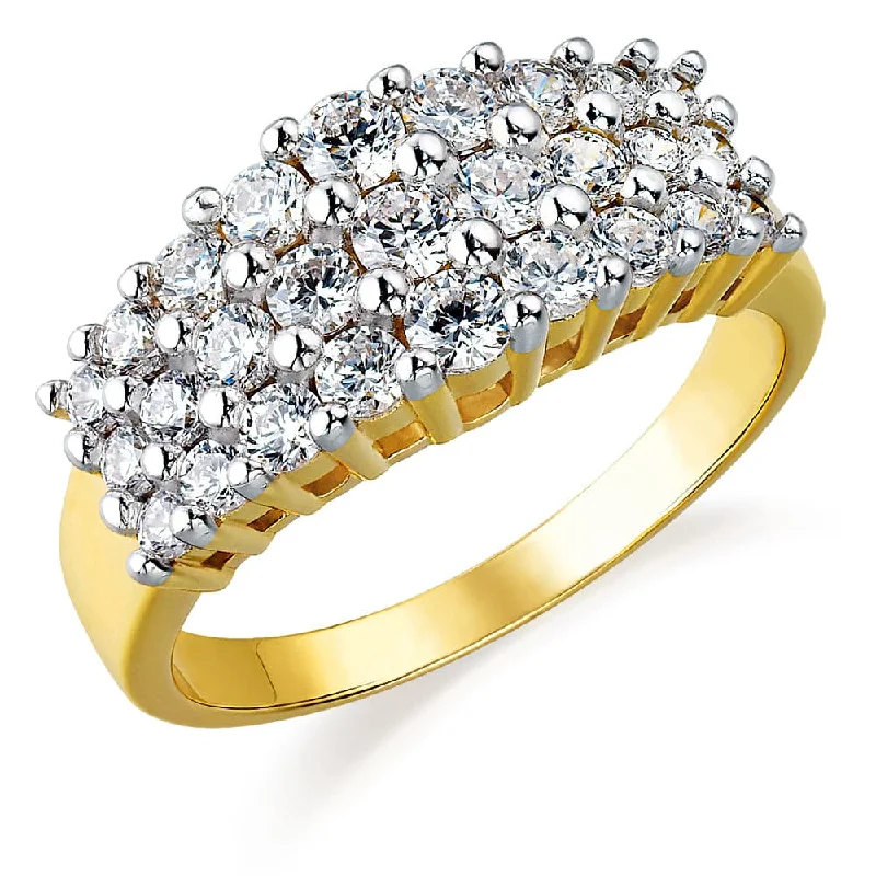 women gold wedding rings -The Legendary Marilyn Cluster Ring