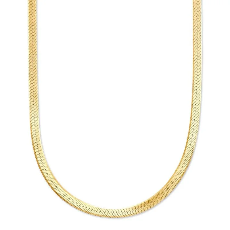 women engagement necklaces -Kendra Scott | Herringbone Chain Necklace in 18k Gold Vermeil