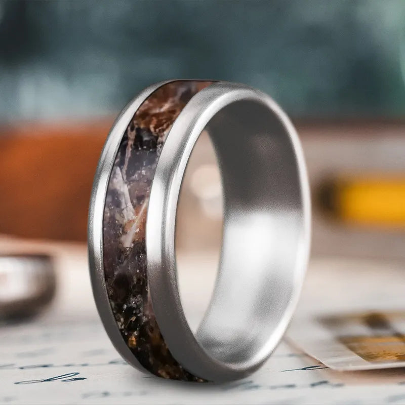 women stackable rings -Custom Design - Single Inlay Ring SrCvo0tvmaFBfqTUyw2sC7Bz