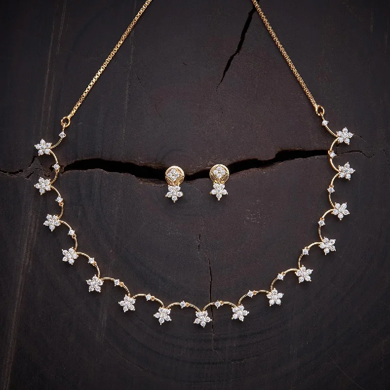 women chunky necklaces -Zircon Necklace 156819