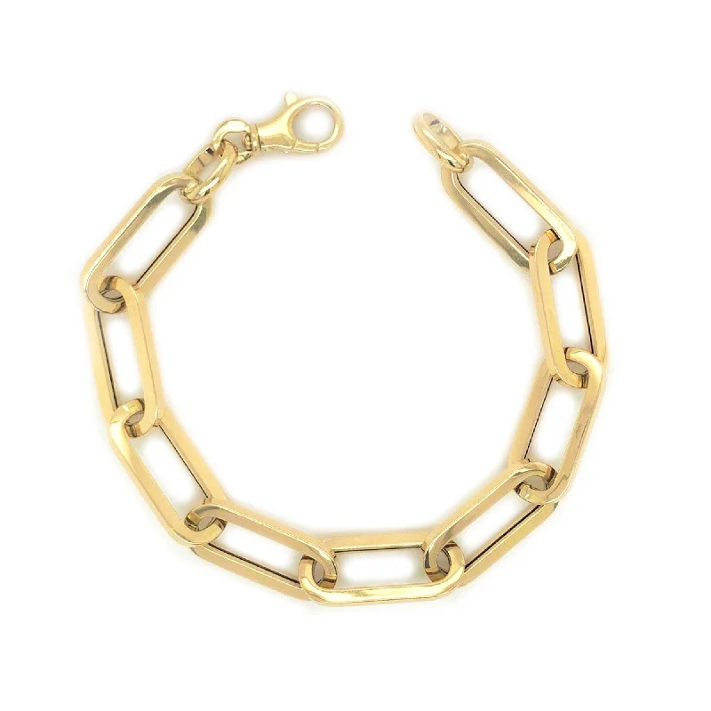 women cuff bangles -Joelle Gold Link Chain Bracelet - 14K Jumbo Paperclip Link Chain