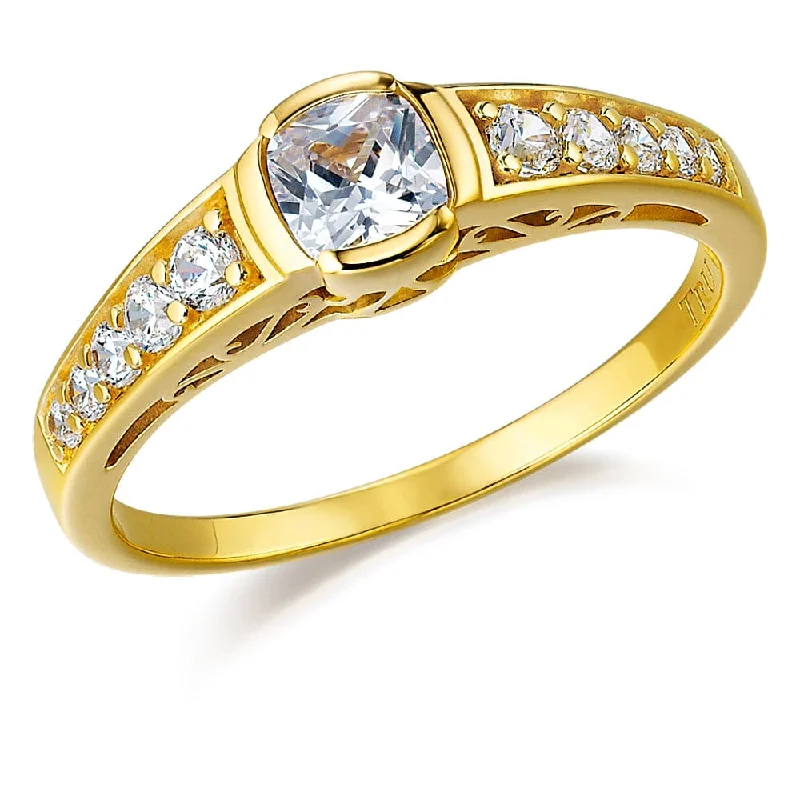 women cubic zirconia rings -Je t'aime Ring