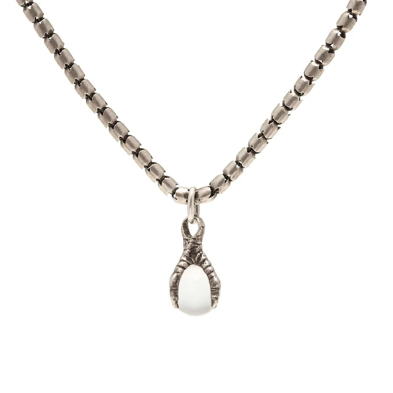 women eco-conscious necklaces -Victorian Sterling Pools of Light Claw Pendant Necklace