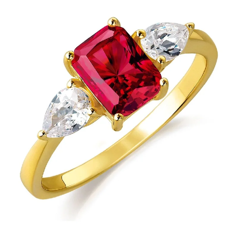 women zircon rings -Ruby Inspiration Ring