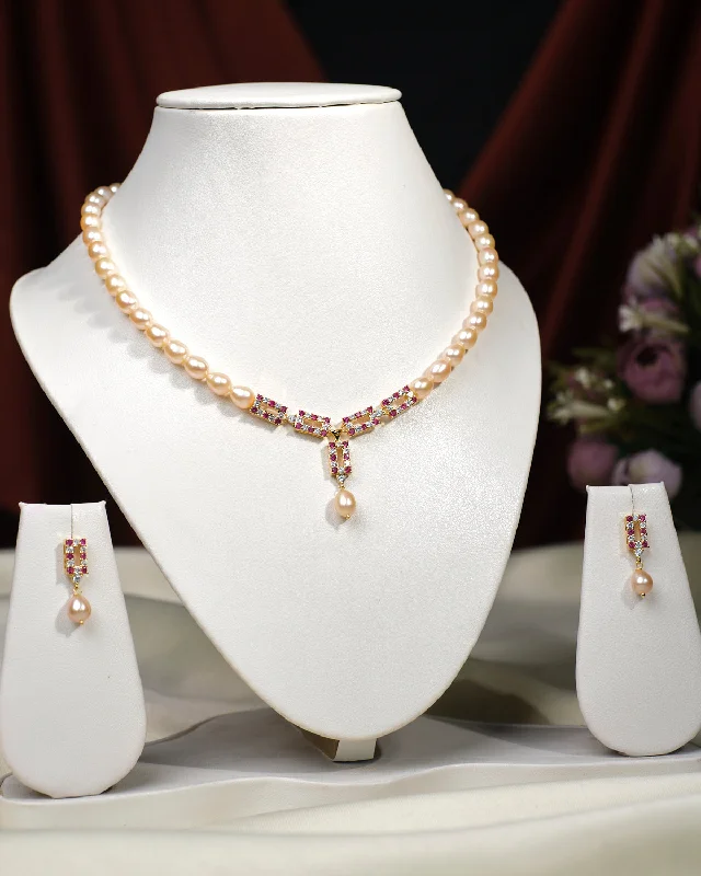 women birthday gift necklaces -Yamie CZ Stone 1 Line Necklace Sets