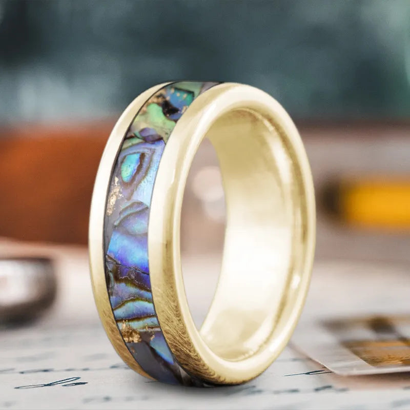 women engagement bands -Custom Design - Single Inlay Ring nSD3-Zc45YfGDLHHyJTqvDFN