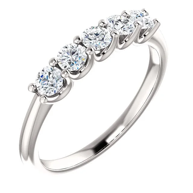 women exclusive engagement rings -5 Stone Diamond Ring Round Cut (0.50 Ctw.)