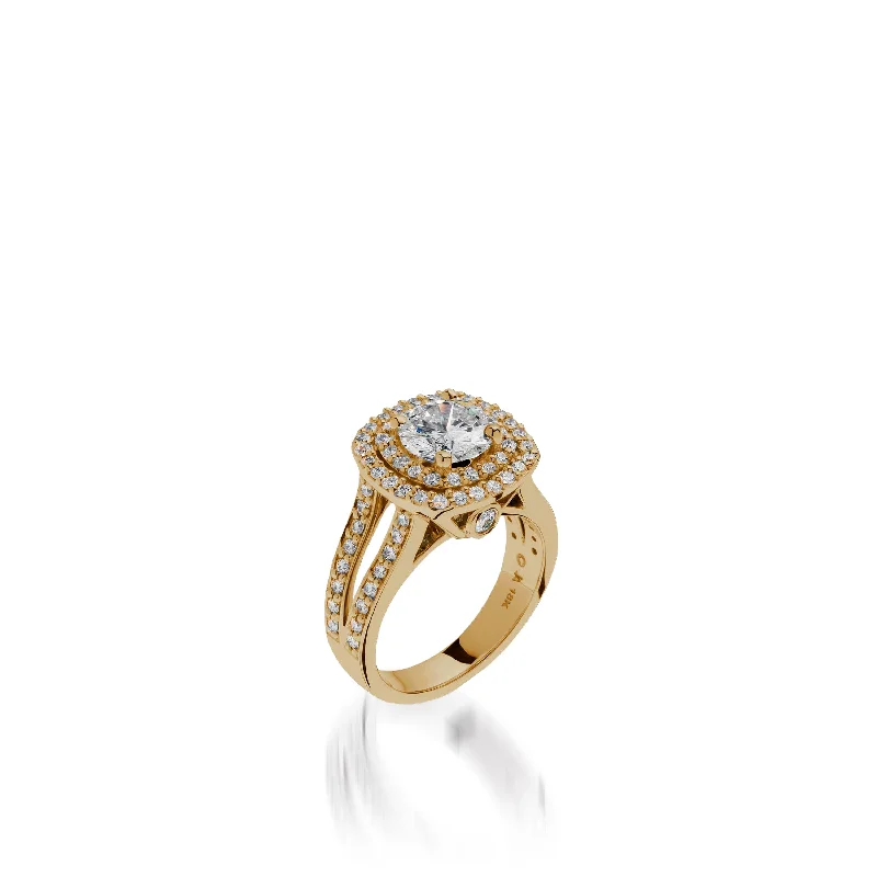 women chic engagement rings -Cashmere Yellow Gold Engagement Ring