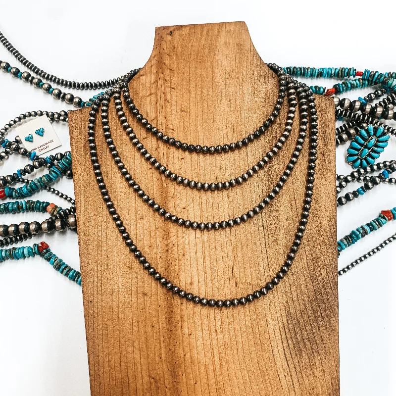 women chic necklaces -Navajo | Navajo Handmade 5mm Navajo Pearls Necklace | Varying Lengths